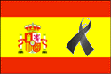 Spain, mourning flag